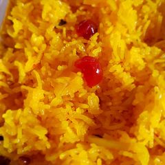 A picture of Zarda (sweet pineapple rice).