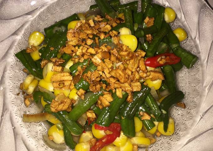 Langkah Mudah untuk Membuat Simple ! Tumis kacang panjang bawang putih Anti Gagal