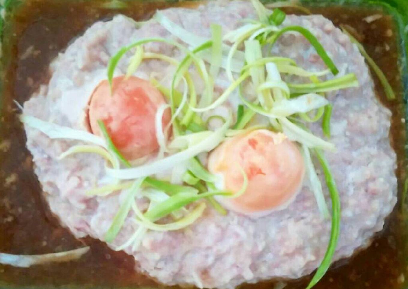 Tim daging telur asin