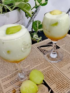 عکسی از دستور اسموتی ملون با بستنی وانیلی