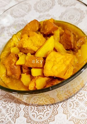 عکسی از دستور خورشت به و سیب زمینی
