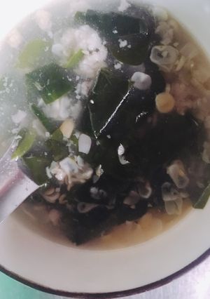 Hình của món Canh bắp mồng tơi.