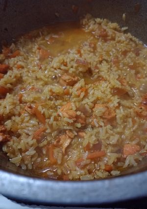 Una foto de Risotto con arroz integral