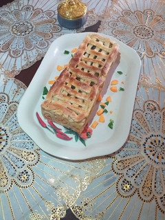Spiral chicken pie ainihin hoton girkin