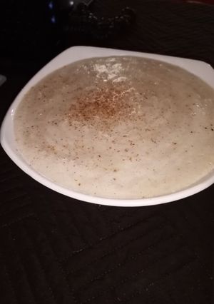 Una foto de Mazamorra de platanito y arroz