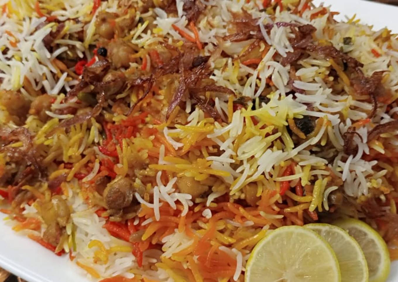 Degi white chana pulao biryani