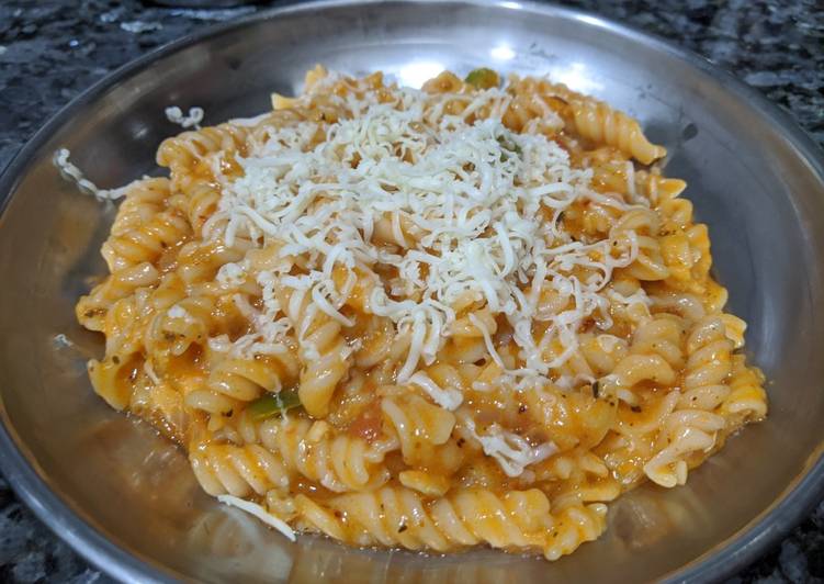 Steps to Prepare Quick Pasta in white and red sauce