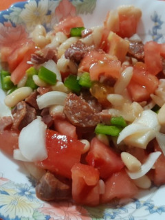 Una foto de Ensalada templada de alubias