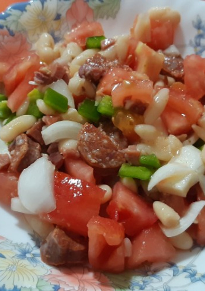 Una foto de Ensalada templada de alubias