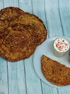 A picture of Lauki and Leftover Rice Pancakes.