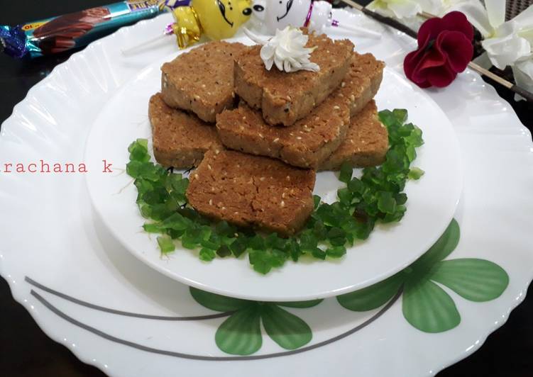 Elaichi flavor wheat flour biscuits with sesame seeds