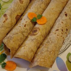 A picture of Chicken Stuffed Chappathi.