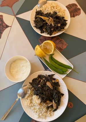 صورة لوصفة ملوخية بالدجاج