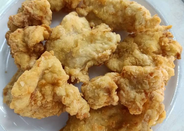 Bagaimana Membuat Fillet ayam crispy yang Lezat