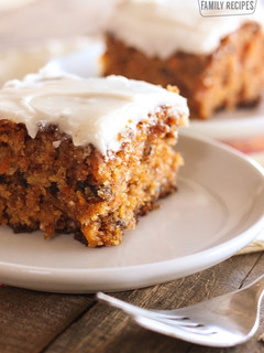 A picture of Healthy Carrot Cake with Yogurt Sauce.
