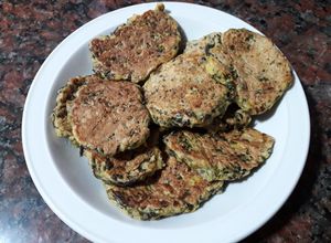Una foto de Torrijas de polenta y espinaca