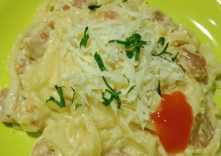 Langkah Mudah untuk Menyiapkan Fettucine Carbonara, Enak