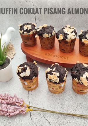Foto resep Muffin Coklat Pisang Almond
