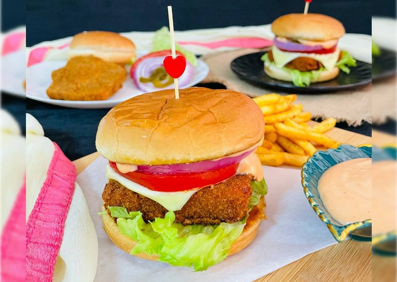 Paneer Burger with Smoked Mayonnaise