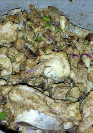 A picture of Dry fry mbuzi.
