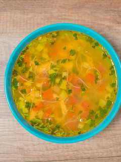 Una foto de Sopa fría de verduras