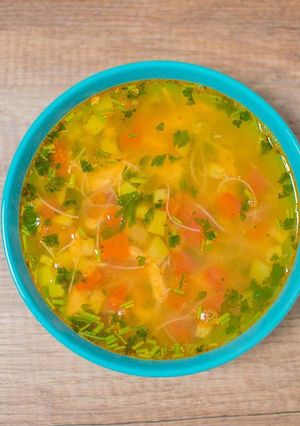 Una foto de Sopa fría de verduras