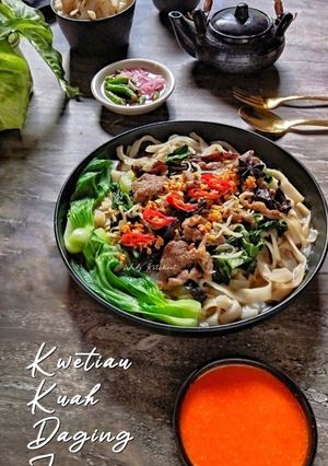 Foto resep Kwetiau Kuah Daging Jamur