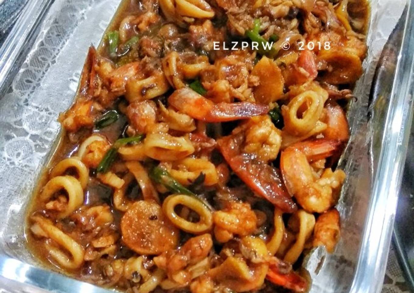 Udang Cumi dengan lada hitam