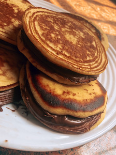 Una foto de Dorayakis rellenos de Nutella