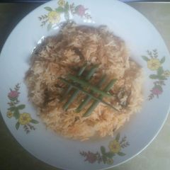 A picture of Spring Onion Rice.