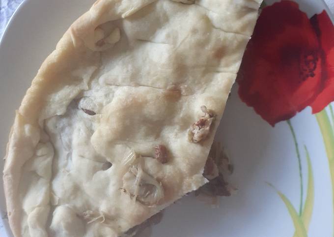 Come a Fai Fatto in casa super veloce Torta rustica alla scarola noci uvetta pinoli olive vegana light