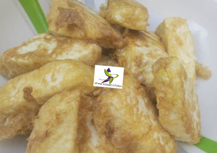 Steps to Prepare Homemade Fried Tofu with egg