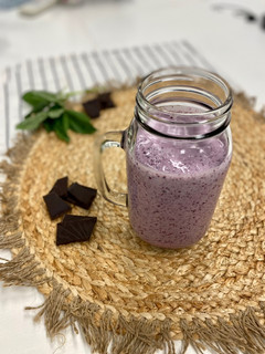 Una foto de Smoothie de frambuesa y arándanos sin azúcar