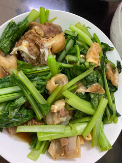 Hình của món Cải ngồng xào cuống họng.