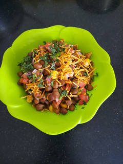 A picture of Black chana salad.