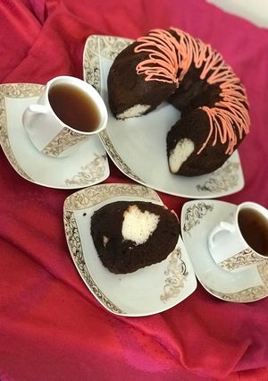عکسی از دستور کیک شکلاتی سورپرایز