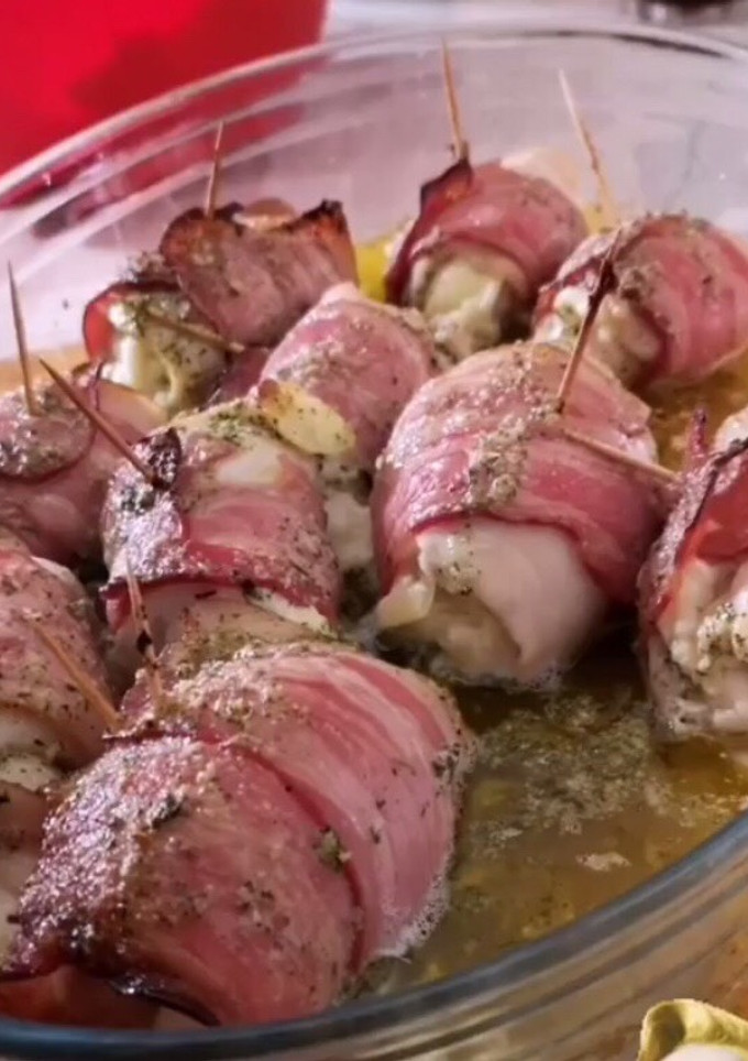 Una foto de Rollitos de pollo rellenos