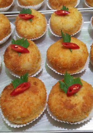 Foto resep Donat isi rogut #TiketGoldenBatikApron