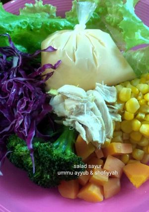 Foto resep 028. Salad Sayur mix Ayam Suwir