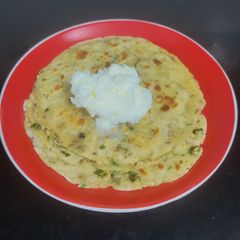 A picture of Arrowroot Potato masala Roti.