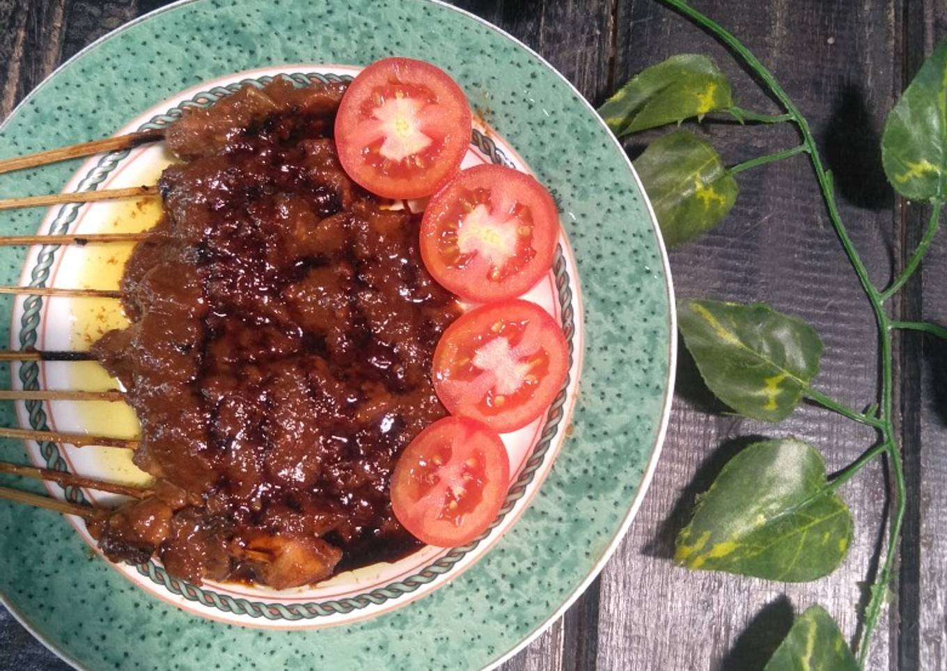 Sate entok bumbu kacang kecap manis