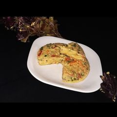 A picture of Potato omelette pizza.