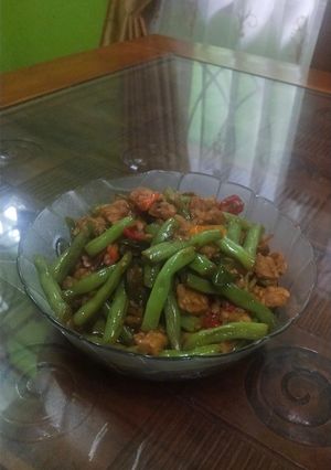 Foto resep Tumis buncis tempe cabe ijo pedas manis