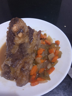 Una foto de Churrasco de ternera y verduras