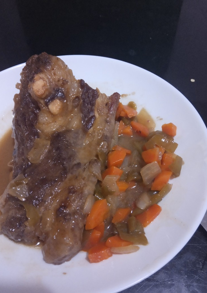 Una foto de Churrasco de ternera y verduras