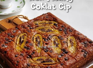 Gambar Kek Pisang Coklat Cip