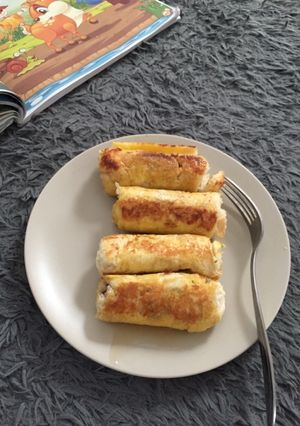 Foto resep Roti Gulung Pisang Coklat