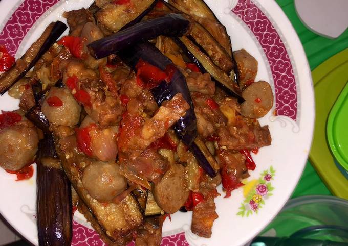 Sambel Terong Tempe Bakso