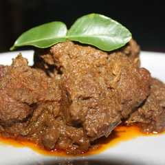 A picture of Rendang khas padang Asli.