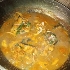 A picture of Catfish and plantain Peppersoup.